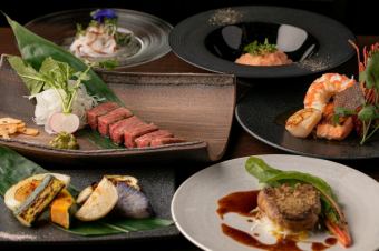 [SEEKS course] S90 premium steak + 3 kinds of seafood course 9,900 yen