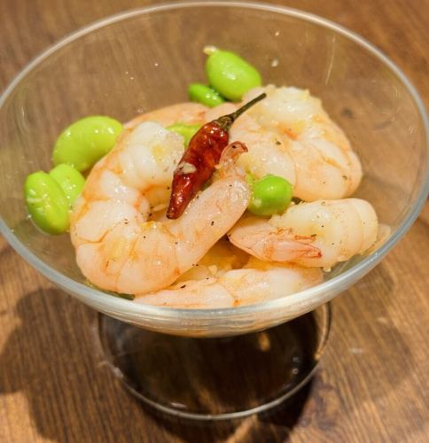 Garlic Marinated Shrimp and Edamame