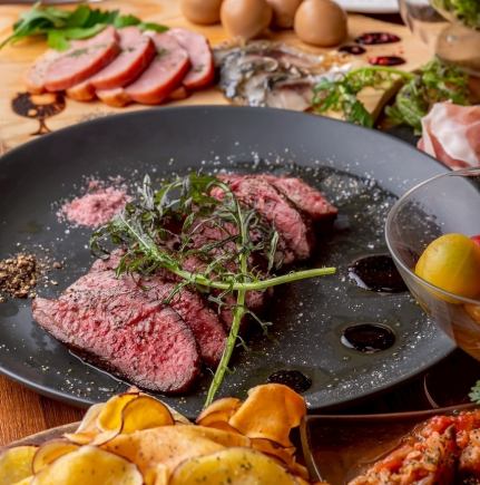 牛肉の炭火焼を堪能 80分飲み放題付きボリューミー8品 5,500円