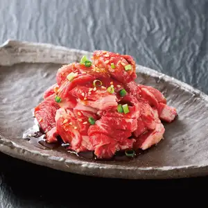 Beef tongue ribs with garlic soy sauce
