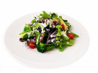 Italian salami and textured vegetable salad