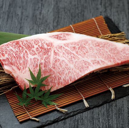 Quality and quantity possible because we purchase the entire A5 rank Japanese Black beef cow