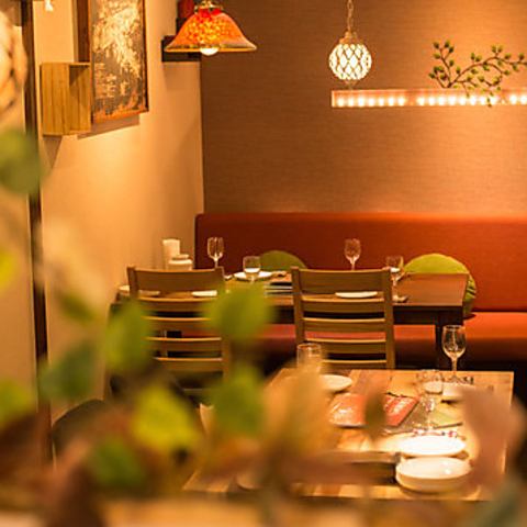 If you want to have a relaxed conversation...Completely private rooms are also available!