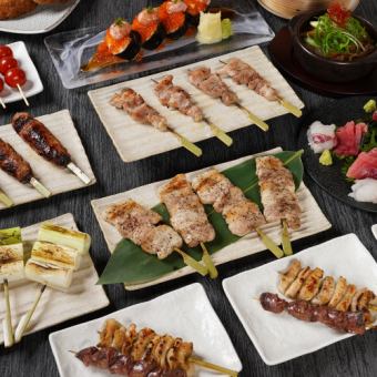 [11 dishes] Chicken sashimi, yakitori, sushi rolls, etc.! 2 hours all-you-can-drink included for 5,000 yen