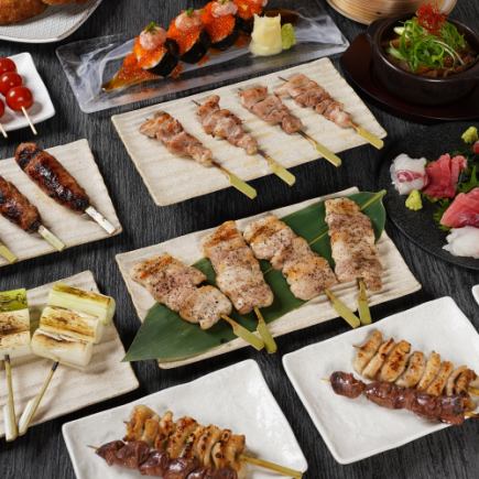 【11道菜】雞肉刺身、烤雞肉串、壽司捲等! 2小時無限暢飲,5000日圓