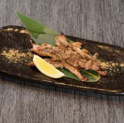 Grilled chicken neck with Japanese pepper