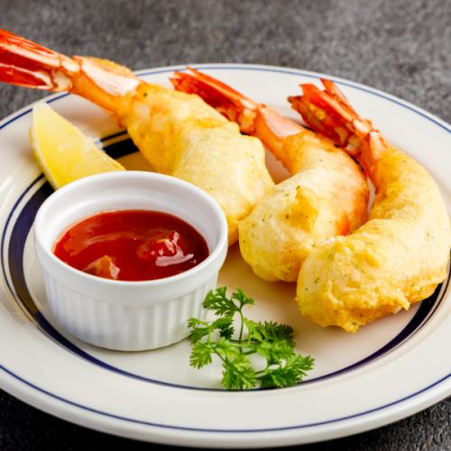 Large shrimp fritters