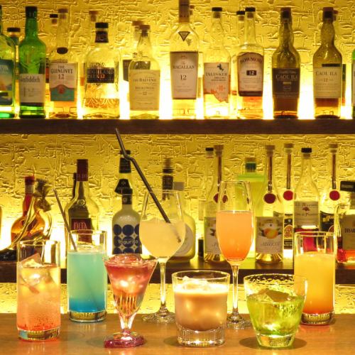 BAR만의 풍부한 음료가 갖추어진 저희 가게 자랑의 음료 무제한