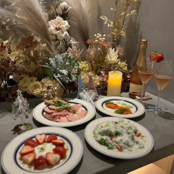 【12월 24/25 한정】 커플이나 여자회에 멋진 크리스마스를.* 크리스마스 MOON 코스 ☆