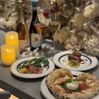 【12월 24/25 한정】하트의 피자로 사치스럽게.* 크리스마스 스페셜 MOON 코스 ☆