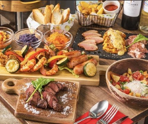 華やかな料理でおもてなし