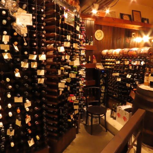 More than 10 types of wine by the glass and 250 types of bottled wine every day