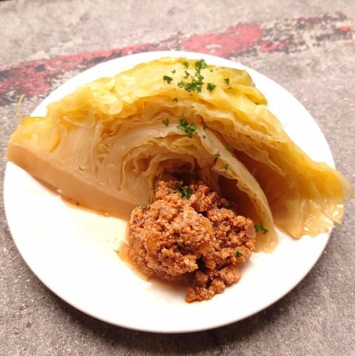 くたくたキャベツ　タコスミート