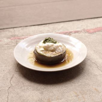 冷やしおでん　賀茂茄子とブッラータチーズ