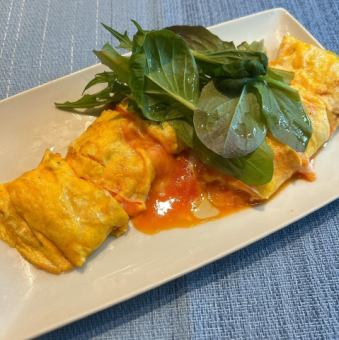 鉄板明太子チーズ玉子焼き