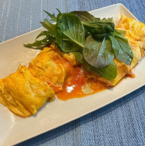 鉄板明太子チーズ玉子焼き