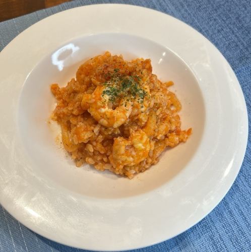 エビのトマトソースリゾット