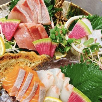 [For banquets] 2 hours self-serve all-you-can-drink included! 5 types of sashimi, famous chicken nanban, etc. ♪ Total 6 dishes 3850 yen (tax included)