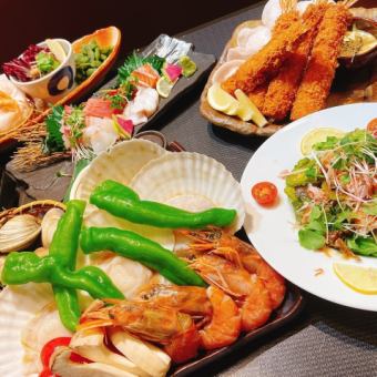 【女子派對/約會】2小時自助無限暢飲、自選烤肉、濱燒土炸蝦、6道菜合計4,400日元