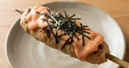 Seaweed, mentaiko mayonnaise beef tongue meatballs