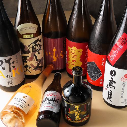 <p>厳選のワインや全国各地から取り寄せた食材でお作りする寿司との相性抜群の日本酒のラインアップ。接待、会食、記念日、お誕生日などで、非日常の時間に華をお添え致します。</p>