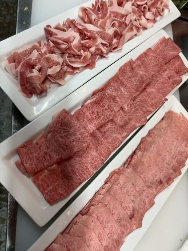 しゃぶしゃぶメニュー