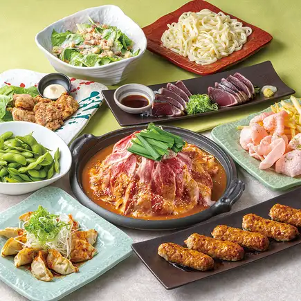◆団らんコース◆牛肉の陶板焼き付き♪【全9品2H飲み放題付/3500円】