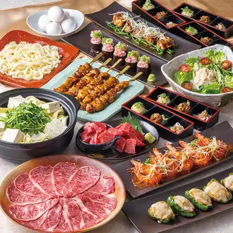 ◇祝コース◇黒毛和牛のすき焼き＆本マグロ【全10品2.5H飲み放題付/5000円】