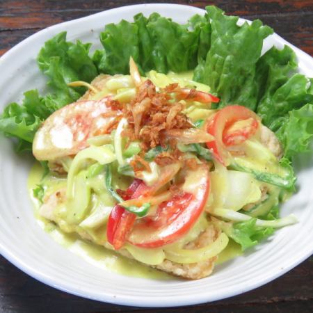 サンバル・ゴレン・イカン（インドネシア）　◆白身魚のフライト野菜のココナッツミルク煮