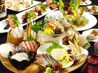 提供 4 种火锅选择，包括人气火锅厚实牡蛎，6,000 日元 → 5,000 日元套餐 [包含札幌经典火锅]