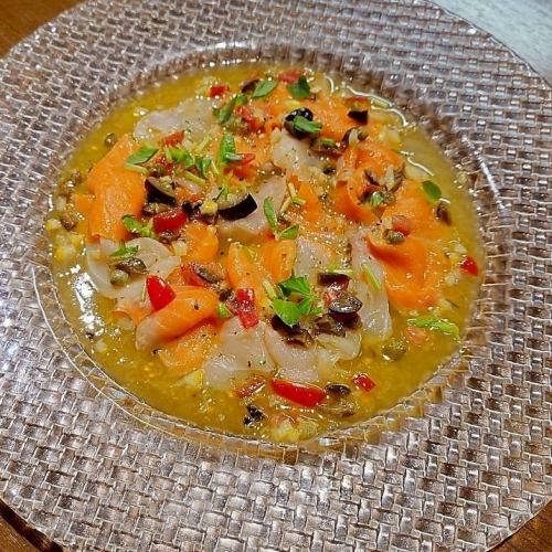 鮮魚生牛肉片