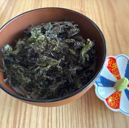 海苔たっぷり花巻そば