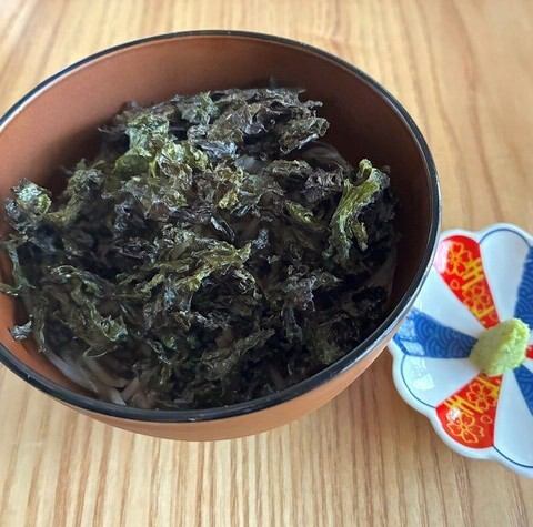 海苔たっぷり花巻そば
