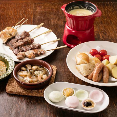 "Barbecue party course" for welcome and farewell parties★The main dish is a hearty one! Hagichiku pork chunks grilled!