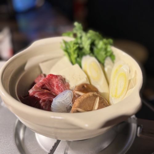 【冬季限定！】飲み放題付き☆国産リブロースのすき焼きコース