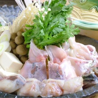 11月から3月限定 ふぐ鍋コース(料理のみ)全8品6350円税込 全席個室 宝町セブン近く高架下