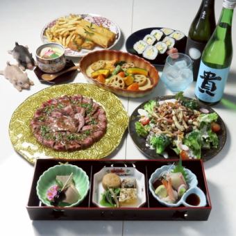 大皿料理含む全9品とりわけコース3850円(料理のみ)4名様から受付中