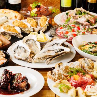 【迎送會/紀念日】生牡蠣與紅酒燉牛頰肉11道菜◆7,000日圓套餐+2小時無限暢飲
