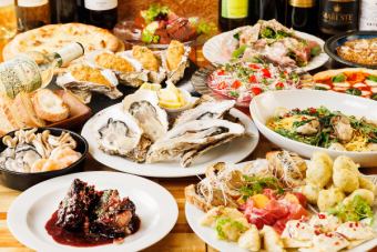 【迎送会/纪念日】生牡蛎和红酒炖牛颊肉11道菜◆7,000日元套餐+2小时无限畅饮
