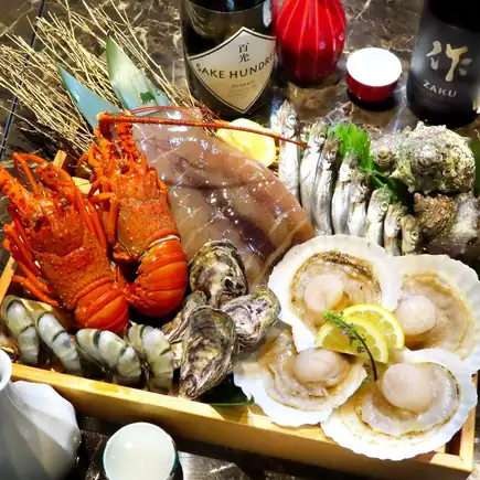 [120-minute all-you-can-drink included] Extended to 180 minutes for groups of 3 or more! [Ise Lobster Sashimi & Grilled Abalone Course] 14 dishes / 10,000 yen
