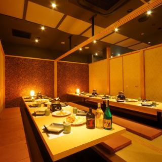 A private digging room that is ideal for groups.The indirect lighting that gently lights up is an impressive private room space.It is recommended not only for drinking parties and banquets, but also for company banquets and welcome and farewell parties.