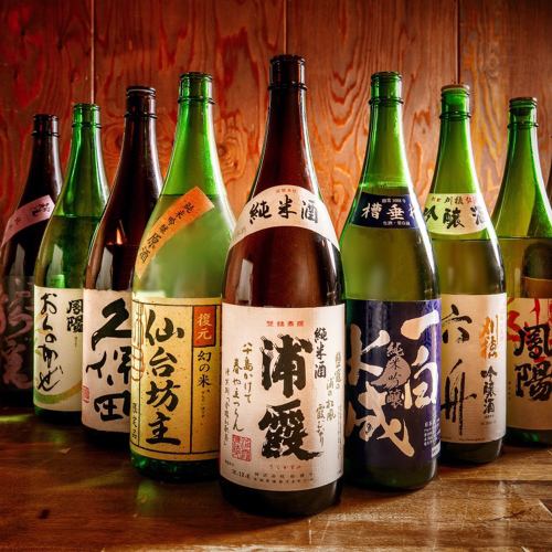 We have a large selection of carefully selected local sake from all over the country.