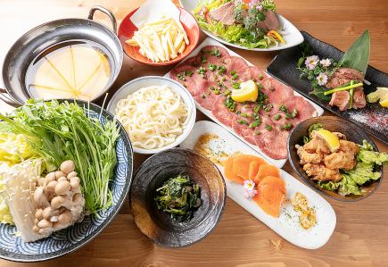 개인실 확약!! 생선회 삼각 튀김 등 전 10품! 생맥주 토스트와 180분 음료 무제한 【소탕 샤브샤브 코스】