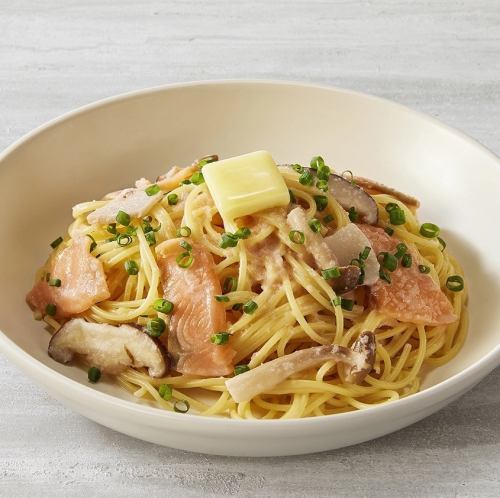 Salmon and mushroom with cod roe butter