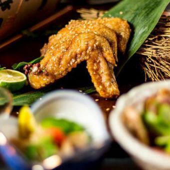 하카타 토종 닭의 육즙 닭 날개 튀김 <3 마리>