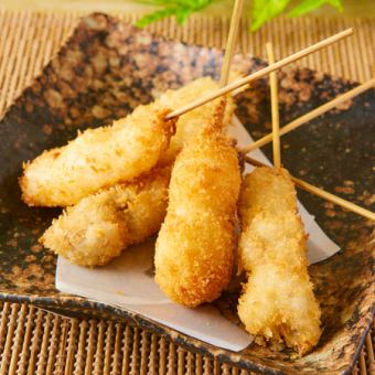 【야채 串天] 메추리 알 / 연근 / 양파 / 표고 버섯 각