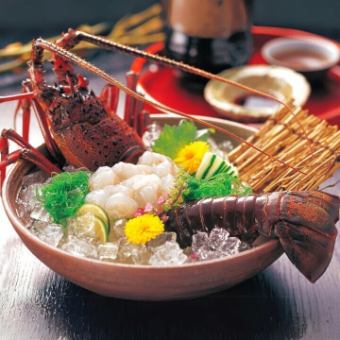 『海の幸コース』伊勢えびや黒毛和牛など高級食材が勢揃い<全11品>3H飲み放題付 8500円⇒7000円
