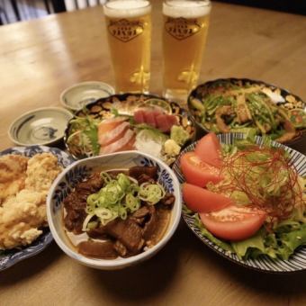 4,000 yen course with 2 hours of all-you-can-drink