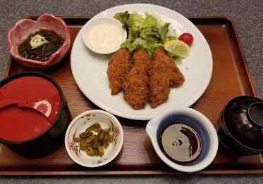 Hiroshima prefecture fried oyster set meal