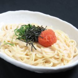 明太クリームパスタ